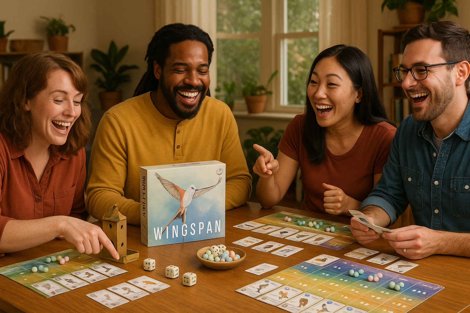 the game should be wingspan from stonemeier games